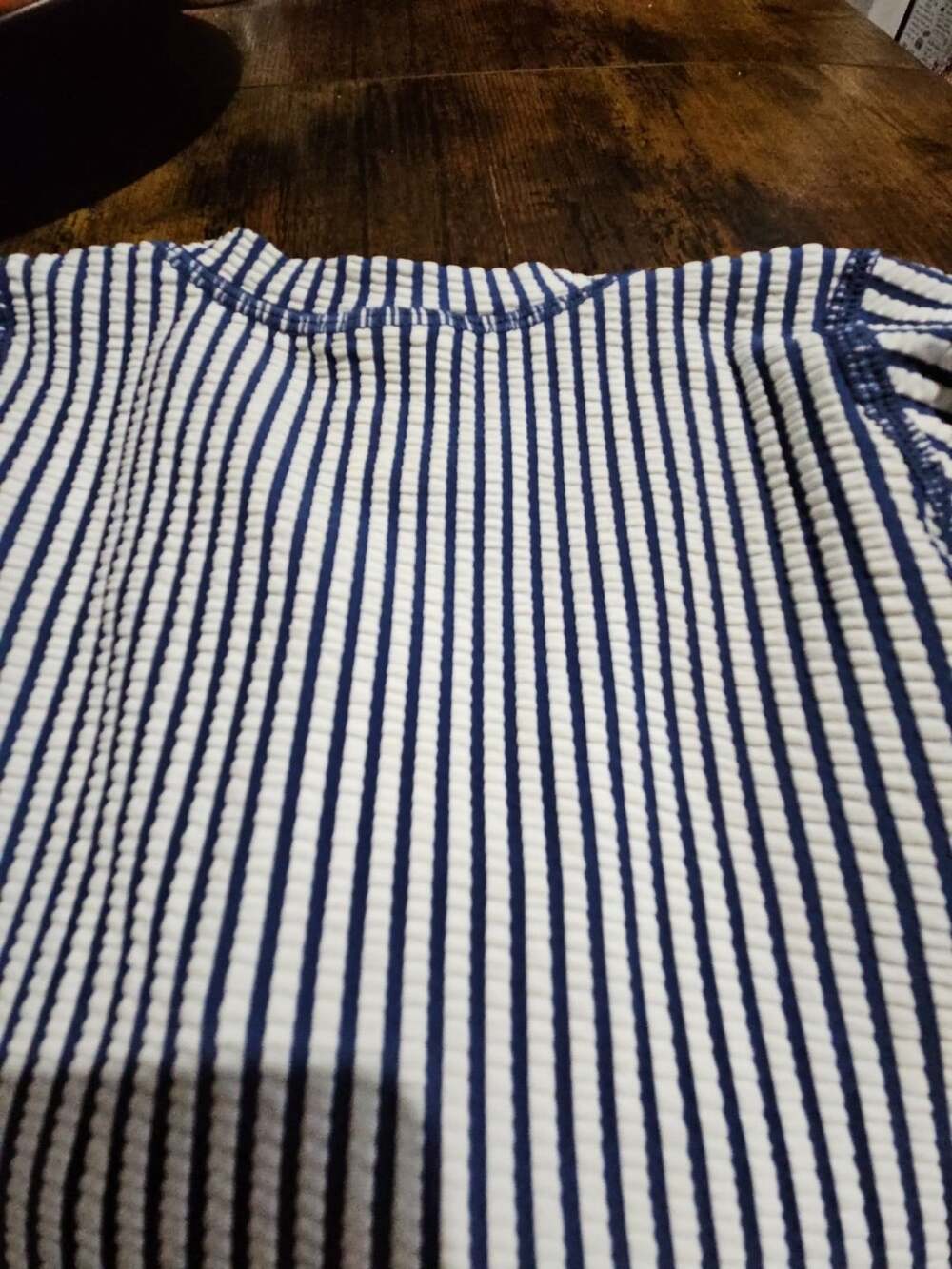 (509) RuggedButts Blue Striped Rash Guard 6-12M - Picture 7 of 7